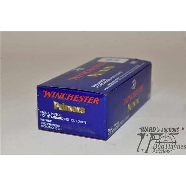 One full 1000 count box of Winchester small pistol primers No. WSP