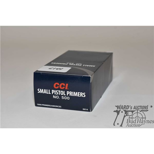 One full 1000 count box of CCI small pistol primers No. 500