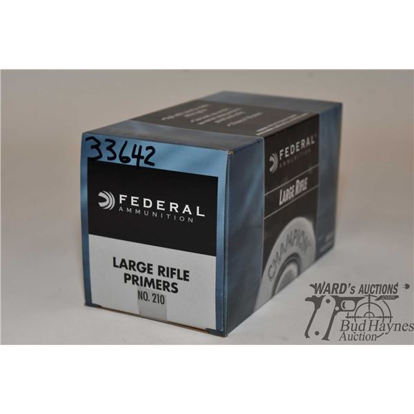 One full 1000 count box of Federal large rifle primers No. 210