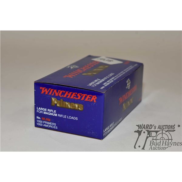 One full 1000 count box of Winchester large rifle and magnum rifle primers No. WLRM