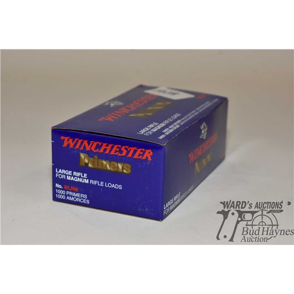 One full 1000 count box of Winchester large rifle and magnum rifle primers No. WLRM