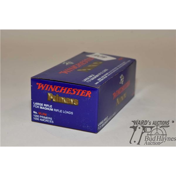 One full 1000 count box of Winchester large rifle and magnum rifle primers No. WLRM