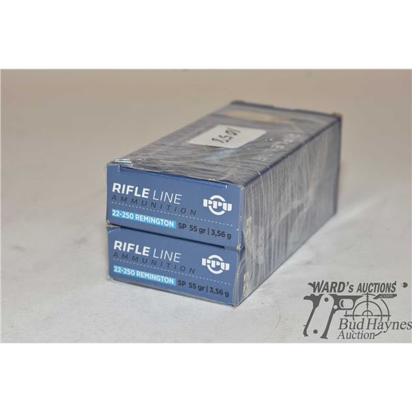 Two full 20 count boxes of PU .22-250 55gr SP