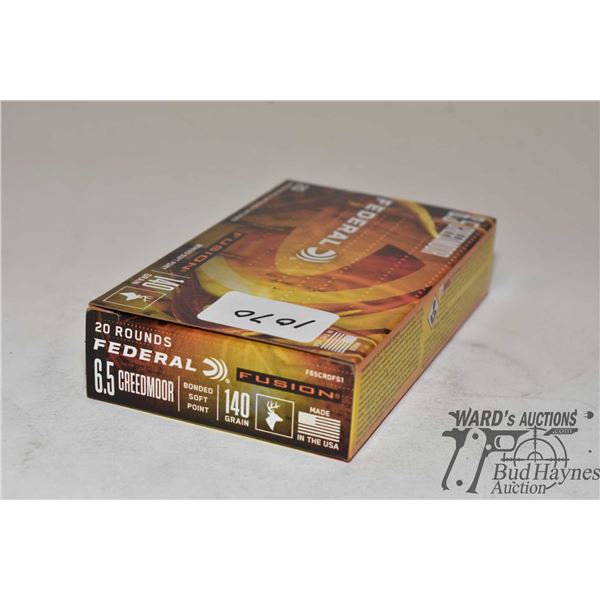 One full 20 count box of Federal Fusion 6.5 Creedmoor 140 gr bonded soft point
