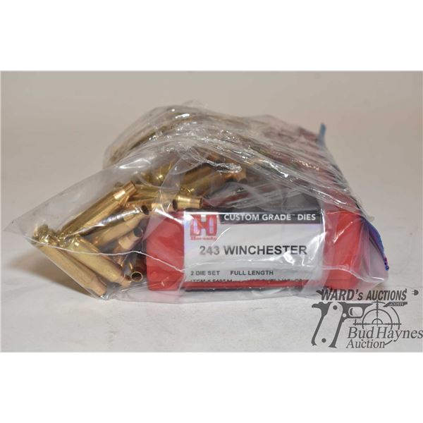 Hornady .243 win die set and 50 .243 brass