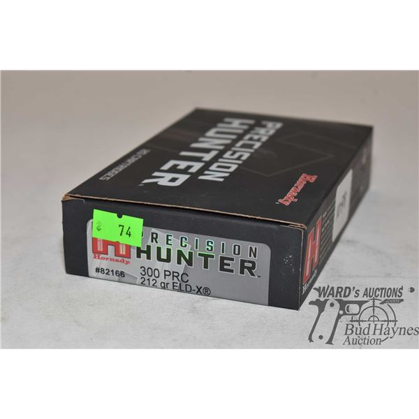 One full 20 count box of Hornady precision hunter .300 PRC 212 gr ELD-X