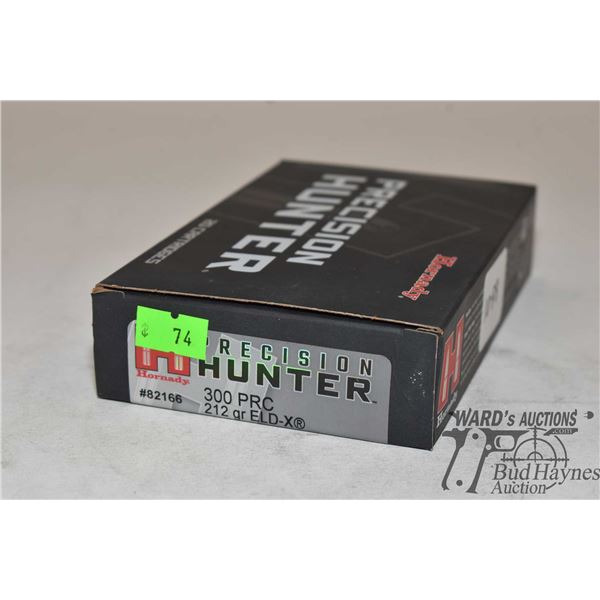 One full 20 count box of Hornady precision hunter .300 PRC 212 gr ELD-X