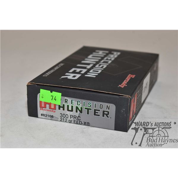 One full 20 count box of Hornady precision hunter .300 PRC 212 gr ELD-X