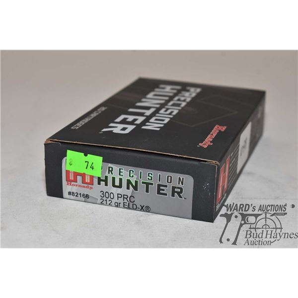 One full 20 count box of Hornady precision hunter .300 PRC 212 gr ELD-X