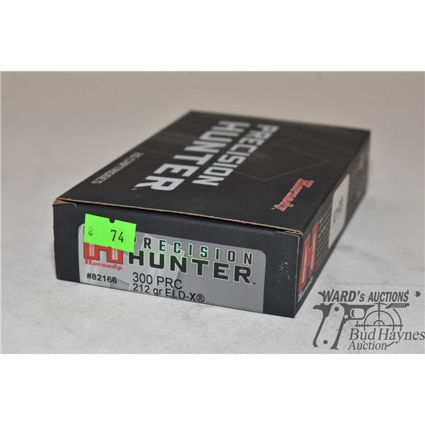 One full 20 count box of Hornady precision hunter .300 PRC 212 gr ELD-X