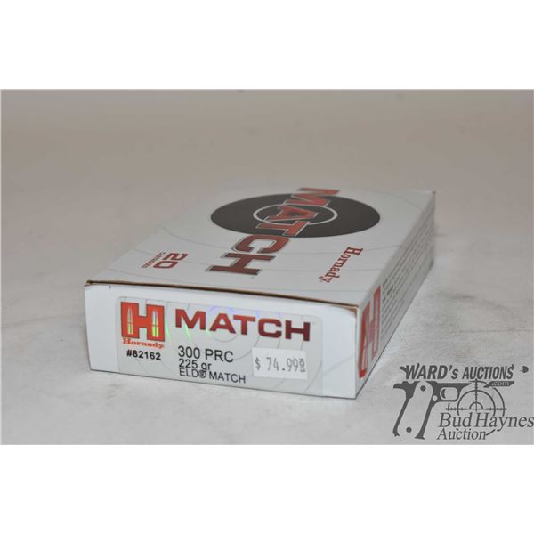 One full 20 count box of Hornady match .300 PRC 225 gr ELD-Match