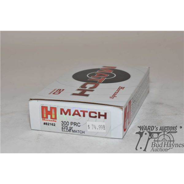 One full 20 count box of Hornady match .300 PRC 225 gr ELD-Match