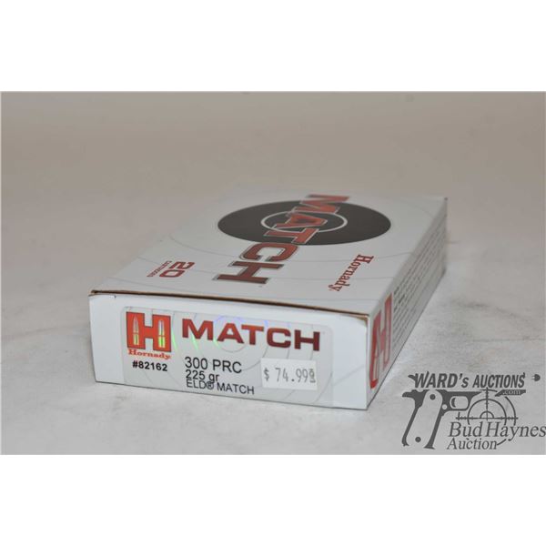 One full 20 count box of Hornady match .300 PRC 225 gr ELD-Match