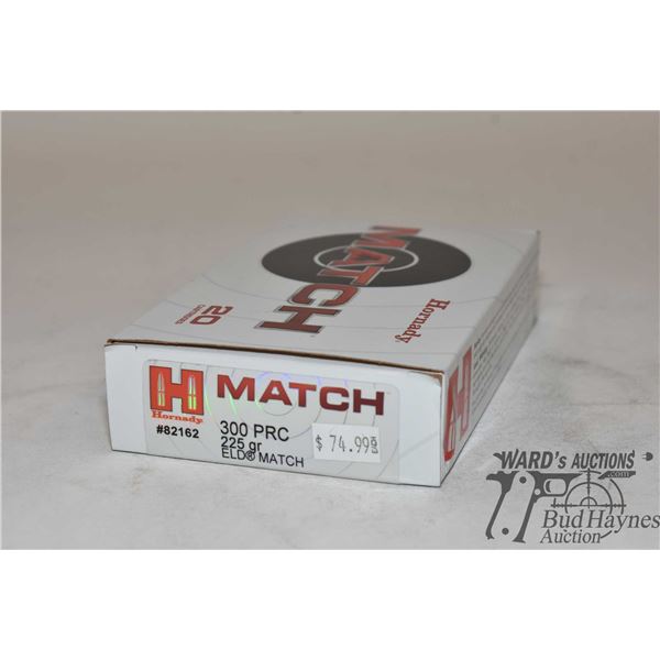 One full 20 count box of Hornady match .300 PRC 225 gr ELD-Match