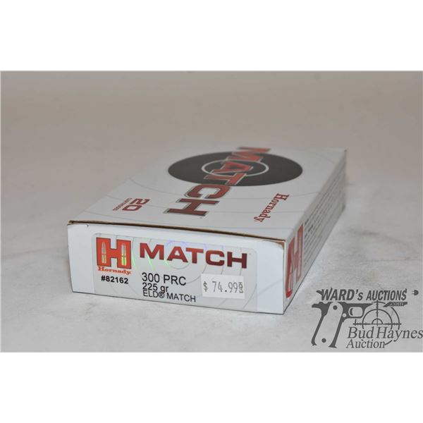 One full 20 count box of Hornady match .300 PRC 225 gr ELD-Match