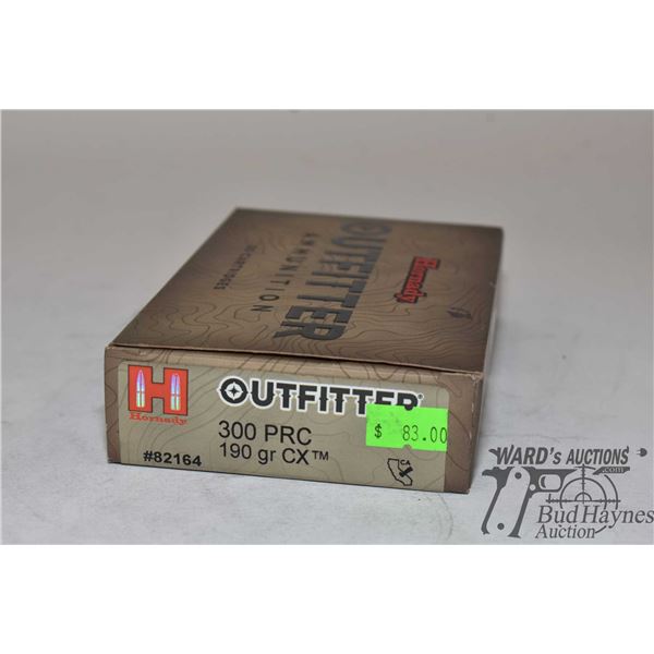 One partial 17 count box of Hornady Outfitter .300 PRC 190 gr CX