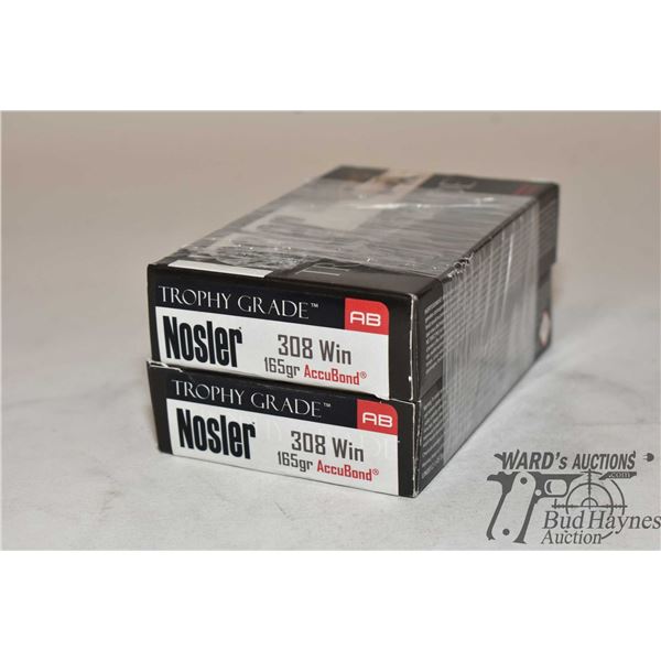 Two full 20 count boxes of Nosler Trophy Grade .308 win 165 gr accubond