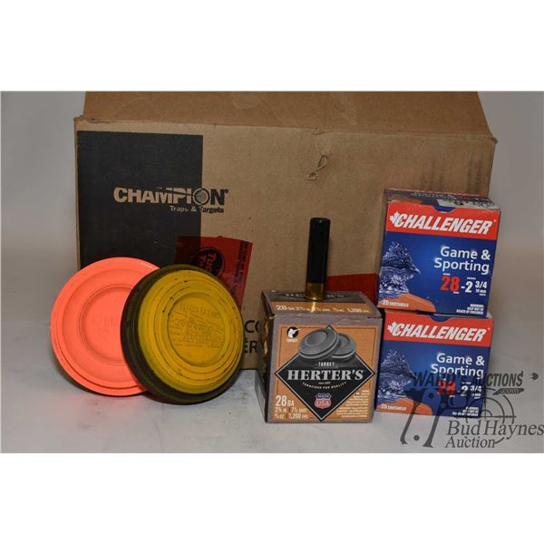 Three full 25 count boxes of 28 GA 2 3/4" including two Challenger #9 and one Herter's #7 1/2, plus 