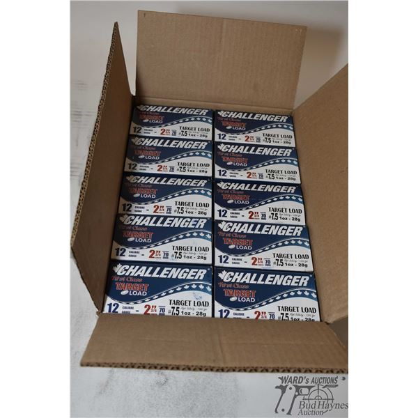 One 250 count box of Challenger 12 GA 2 3/4" #7 1/2