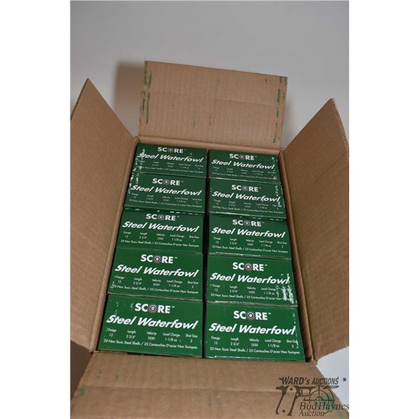 One 250 count box of Score 12 GA 2 3/4" #2 Steel