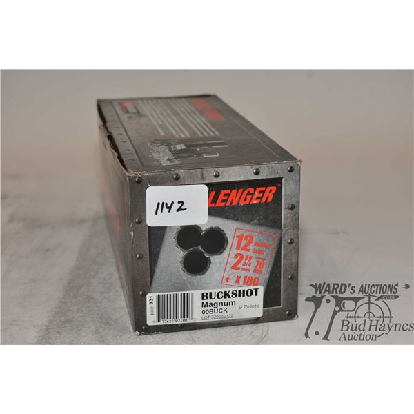 One 100 count box of Challenger 12 GA buckshot magnum 00 buck