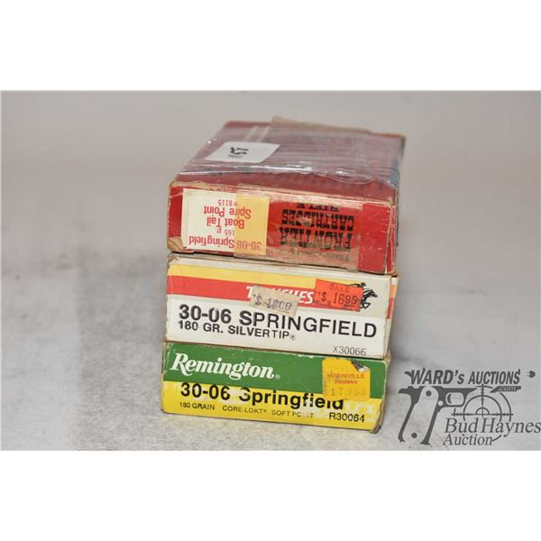 Three full 20 count boxes of .30-06 reloads