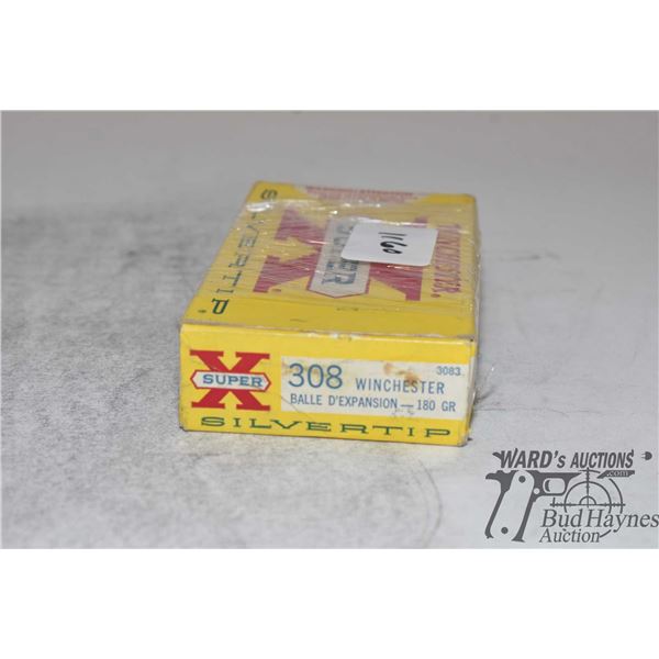 One full vintage box of Winchester Super X silvertip .308 win 180 gr expanding tip