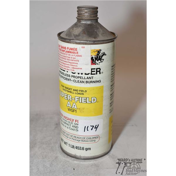 1 lb container of Winchester superfield AA WSF1 powder