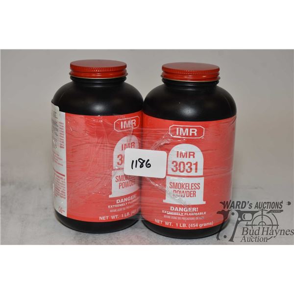 Two full 1 lb containers of IMR 3031 powder