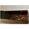Image 1 : Metal ammo box w/ 200 rounds of .223 reloads, plus packet of stick-on targets