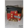 Image 1 : Meral ammo box w/ approx. 400 rounds of 9mm jacketed reloads, mostly hollow point