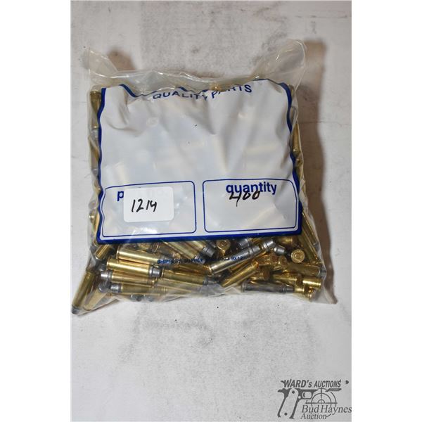 Bag w/ approx. 400 rounds of .38 SPL reloads mix lead bullets