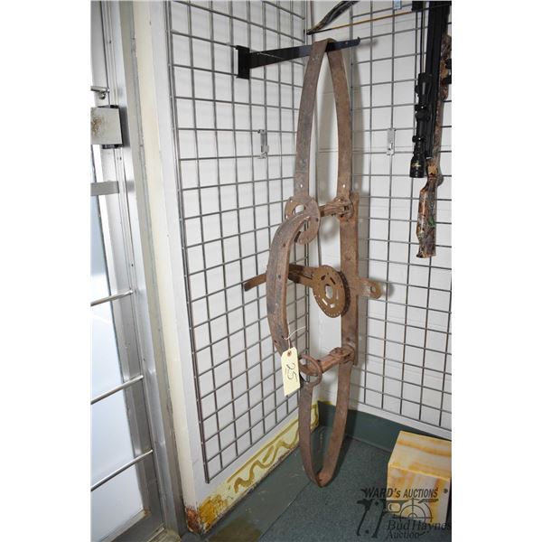 Large bear trap, 53" in length. Has a welded "No 13" on the base