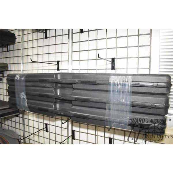 Three 48" L x 9" W x 3" D hard foam lined cases