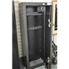 Image 2 : Homak eight gun metal locker w/ duel locks and ammo shelf measuring 53" H x 19" W x 10" D. Has keys