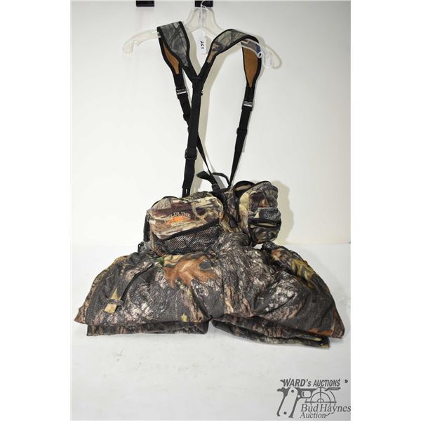 Browning size large insulated camo pants and a vest style camo ammo belt