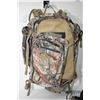 Image 2 : Cabela's camo back pack w/ padded wasit belt and shoulder straps, multipull storage areas and a camo