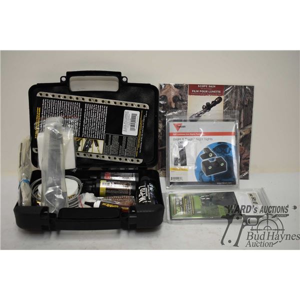 M-Pro 7 tactical universal cleaning kit, a Mossy Oak scope skin kit, Tru-Dot self illuminating triti