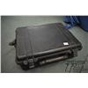 Image 1 : Heavy duty storage bin measuring 23" W x 19" L x 9" D. Plus three small hard handgun cases