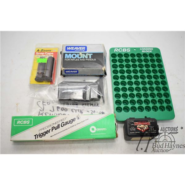 Remington 7600 .30-06 mag and front and rear sights, RCBS trigger pull, set of Weaver scope rings fo