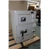 Image 1 : Heavy steel double door combination safe measuring 31" H x 21" W x 14" D. functioning code