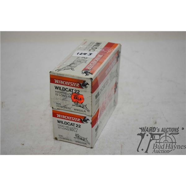 Two full 500 count boxes of Winchester .22 LR 40 gr lead