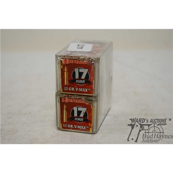 One full 50 count box and a partial 96 count box Hornady 17 HMR 17 gr Vmax