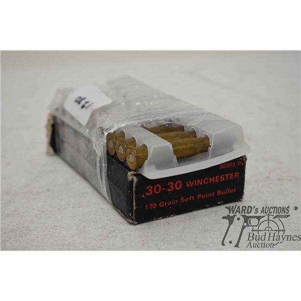 One full 20 count box Maclead Stedman .30-30 win 170 gr soft point and 4 reloads