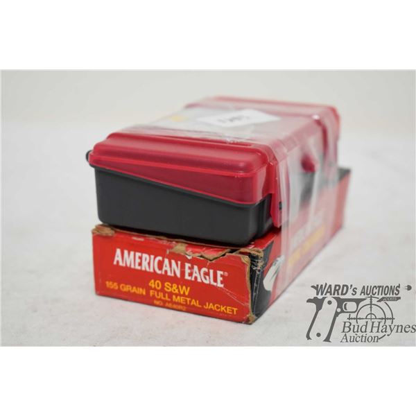 One full 50 count box American Eagle .40 S&W 155 gr FMJ and 37 hollow point in plastic case