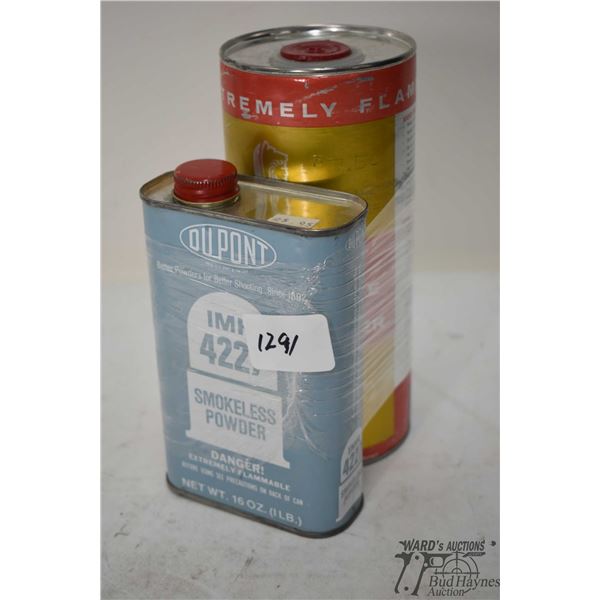 One full 1lb container of Hercules Unique powder and a 1/2 lb can of IMR 4227