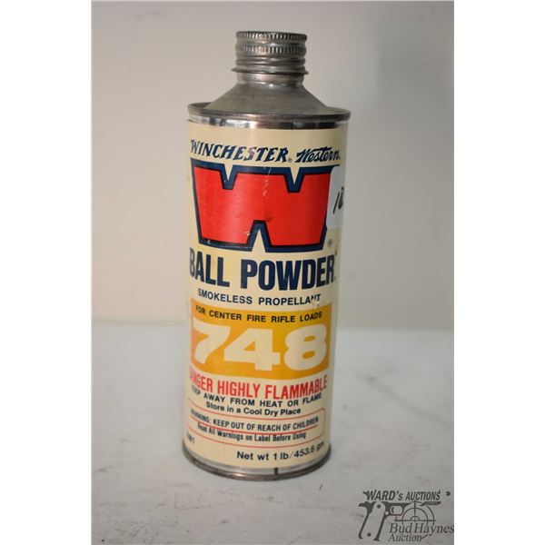 One full 1 lb can of Winchester ball powder 748
