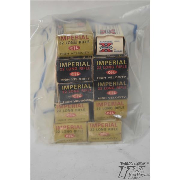 Eight full 50 count boxes Imperial .22 LR and one partial 32 count box, plus a 23 count box Winchest