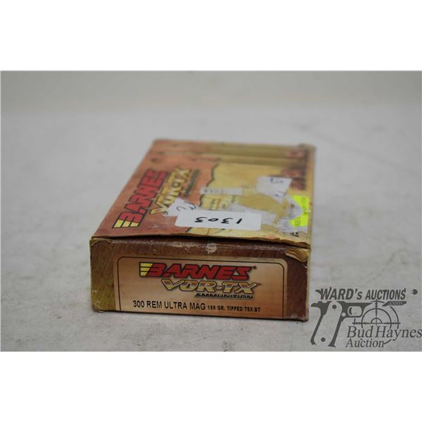 Partial 19 count box Barnes Vortex .300 rem ultra mag 180 gr tipped TSX-BT