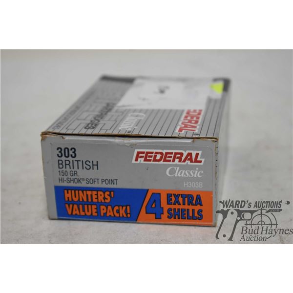 One full 24 count box Federal classic .303 brit 150 gr hi-shok soft point